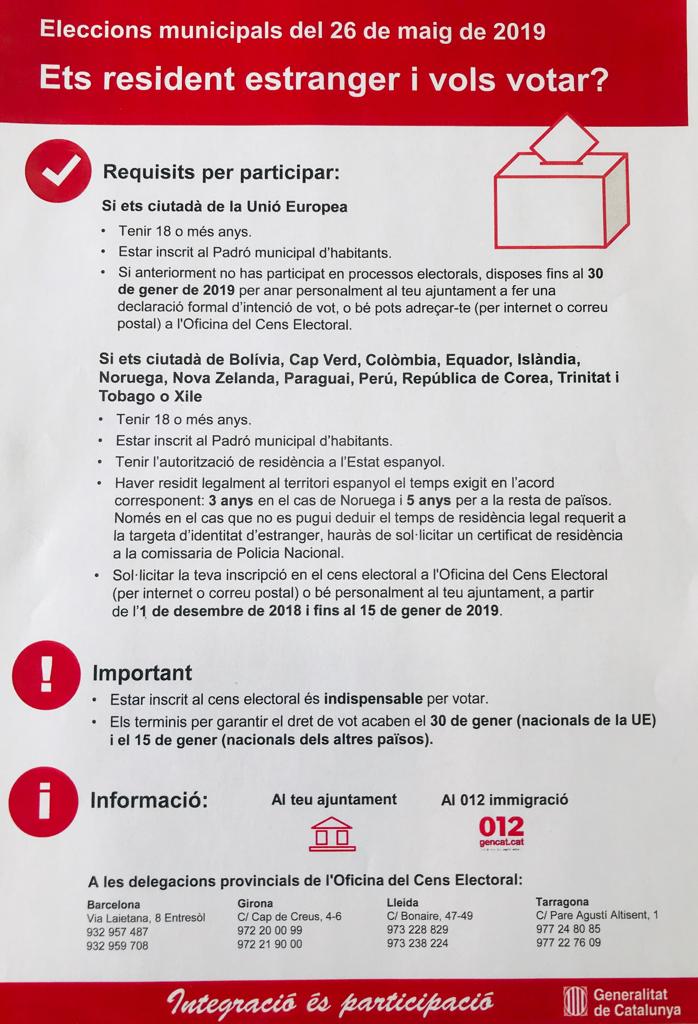 INFORMACIÓ ELECCIONS